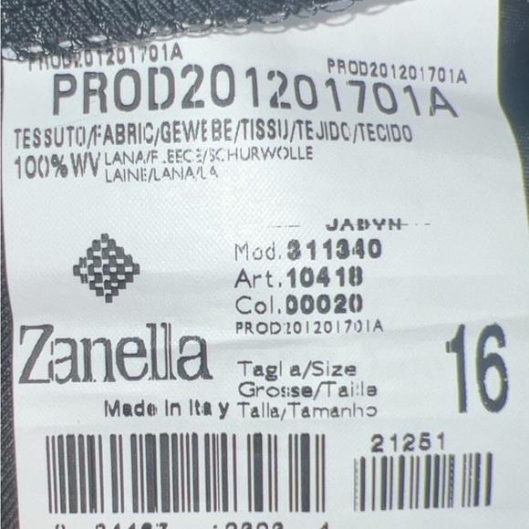 Zanella Elegant Black Italian Trousers in 100% Virgin Wool - Picture 6 of 9